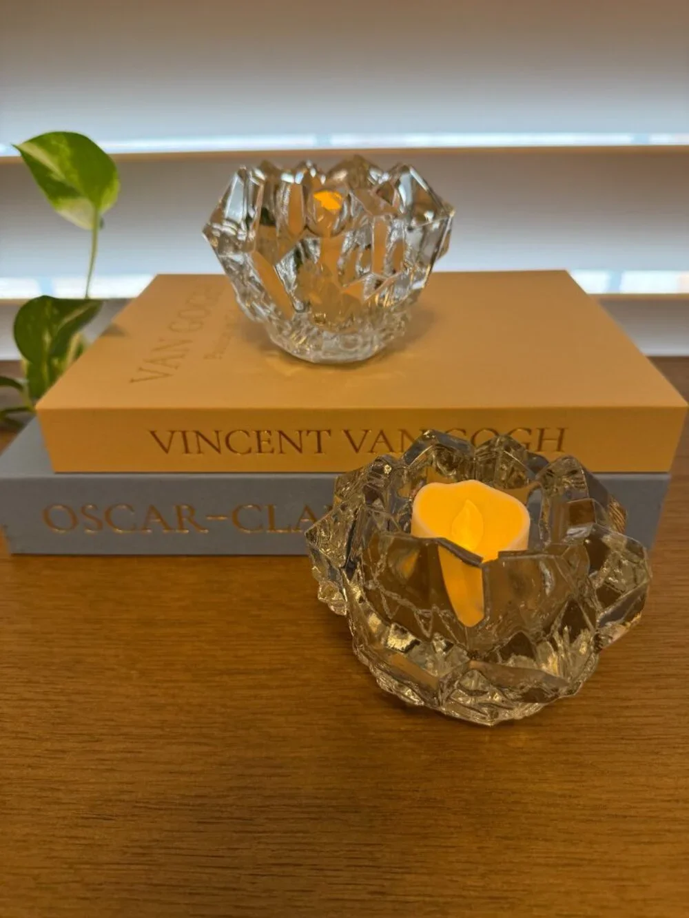 VTG Goebel 'Meteor' Crystal Candle Holders Pair